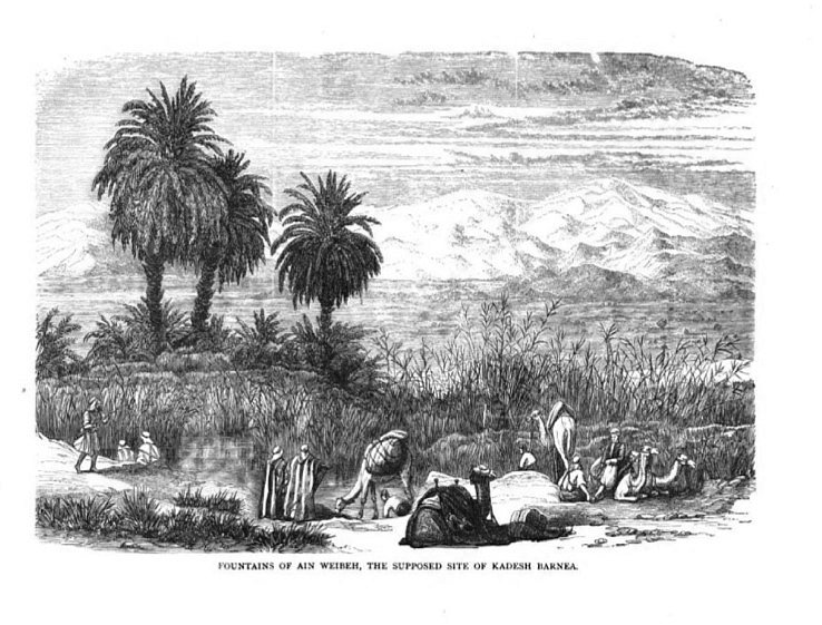 fountains of ain weibeh, the supposed site of kadesh barnea