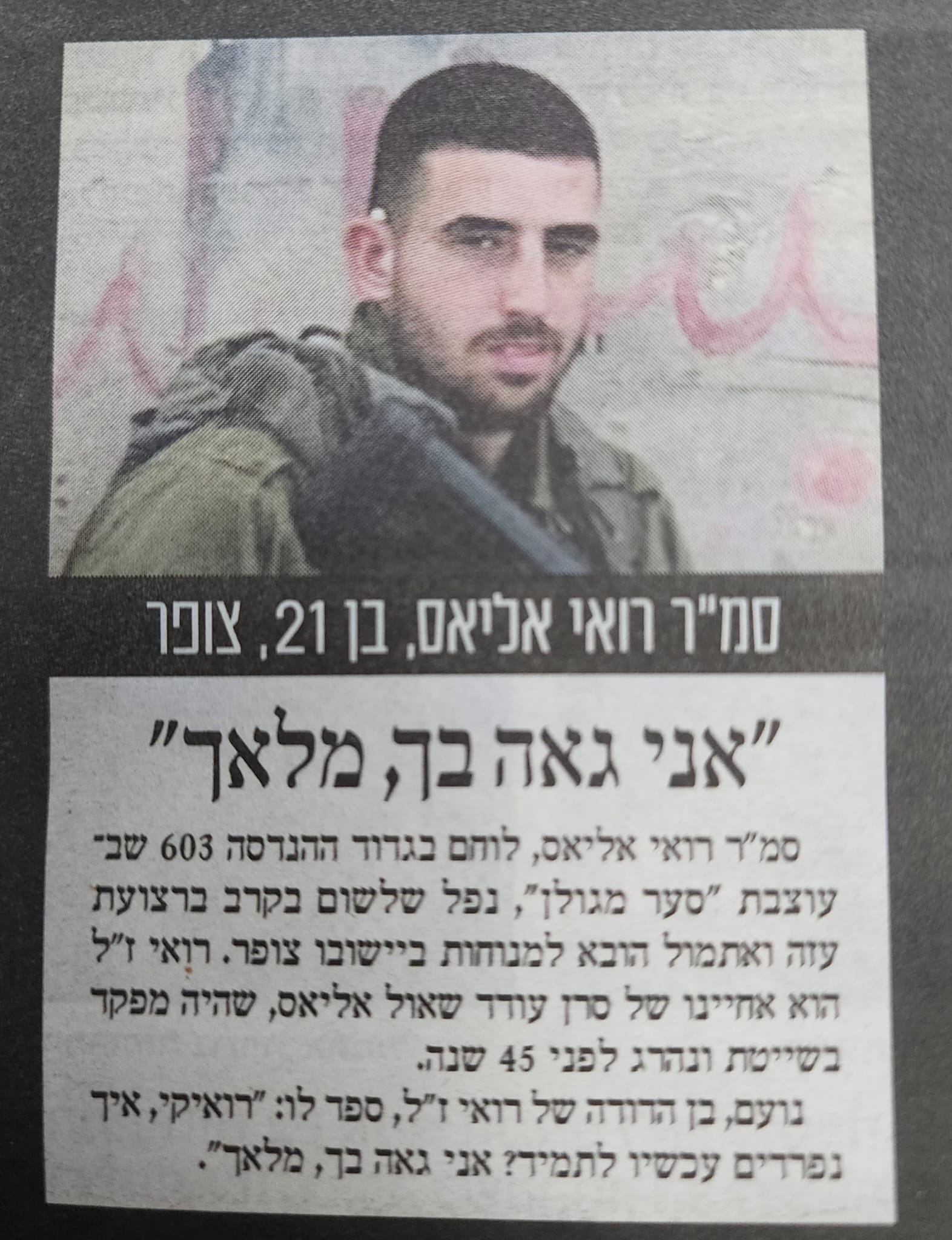 מהעיתונות רואי אליאס