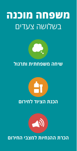 משפחה מוכנה בשלשה צעדים 