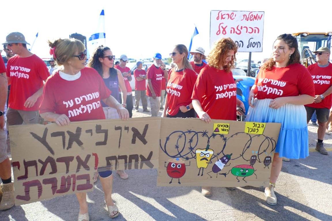 ציפי בהפגנה  - צילום גילה טל 