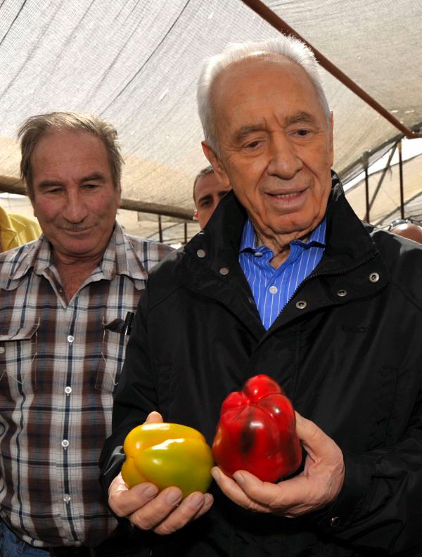 שמעון פרס עם שאול לוביש 2009